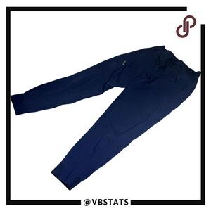 ADAR Pro Women's Drawstring Ultimate Yoga Tapered Jogger Scrub Pants Navy Small